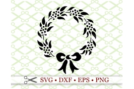 CHRISTMAS WREATH STENCIL SVG FILE