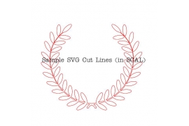 LAUREL WREATH MONOGRAM FRAME SVG