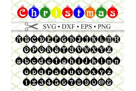 CHRISTMAS BULBS MONOGRAM SVG FONT CHRISTMAS BULBS MONOGRAM SVG FONT