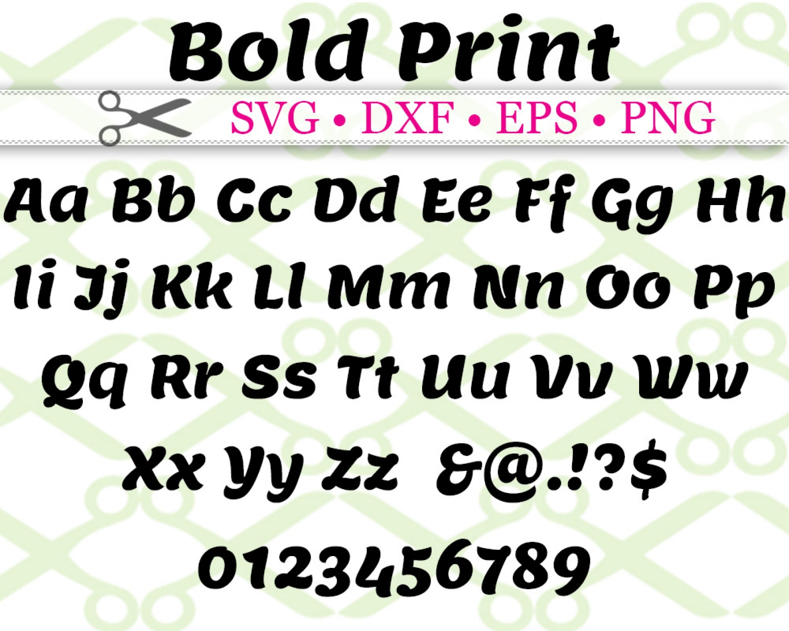 BOLD PRINT SVG FONT