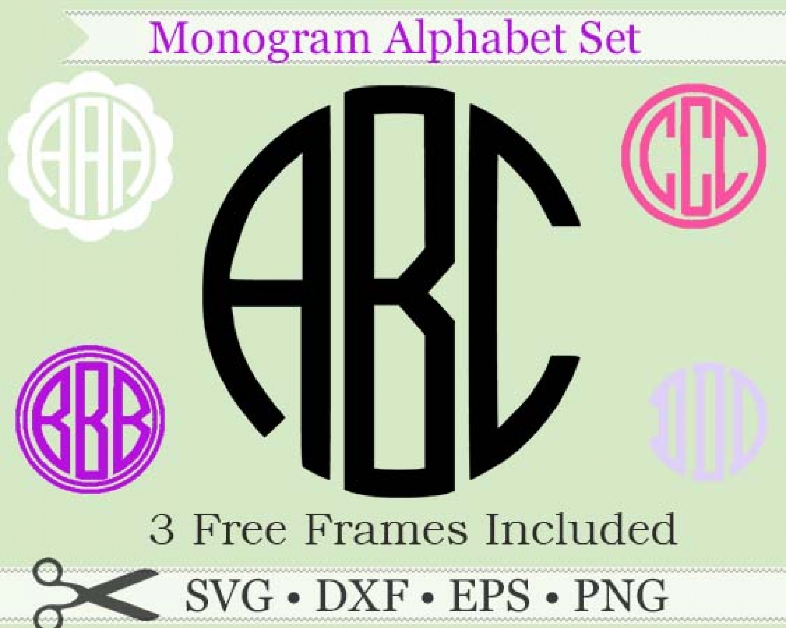 Three Letters Round Circle Monogram Font Alphabet Lettering SVG Vector –  DNKWorkshop