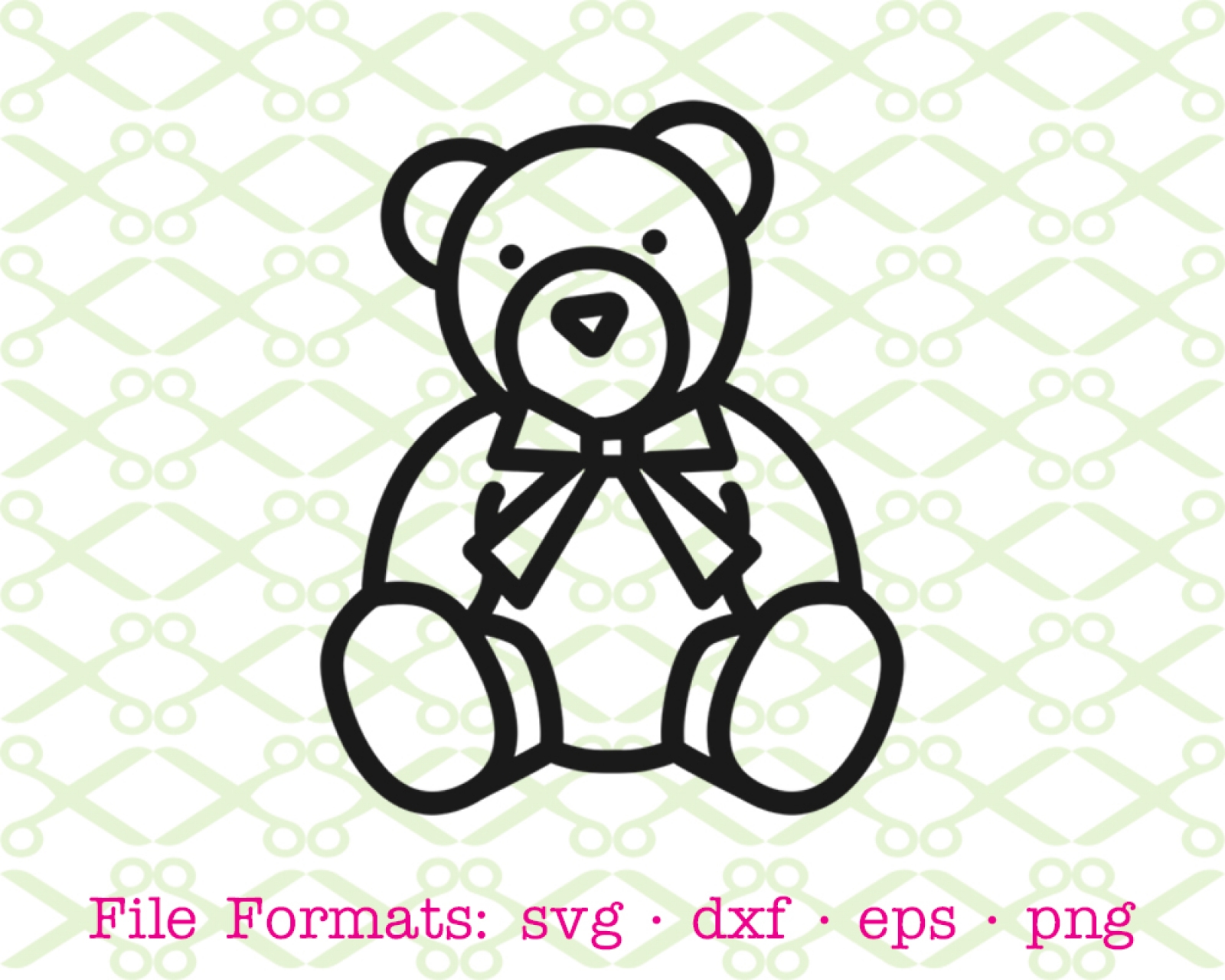 Teddy Bear SVG, PNG, DXF Digital Files Include By SVGStoreShop