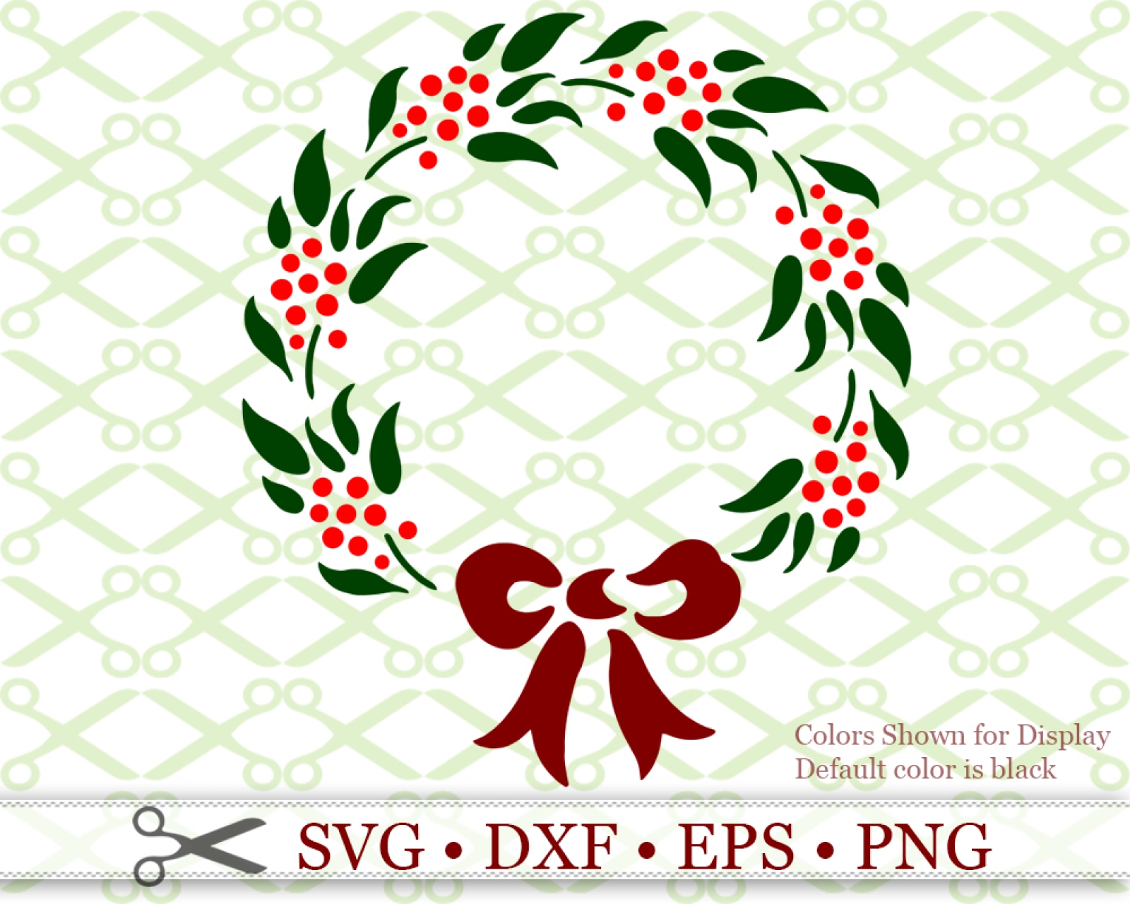 CHRISTMAS WREATH STENCIL SVG Cricut & Silhouette Files SVG DXF EPS PNG
