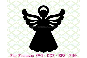ANGEL STENCIL SVG FILE, ANGEL SILHOUETTE