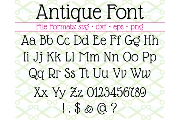 ANTIQUE FONT SVG ANTIQUE FONT SVG
