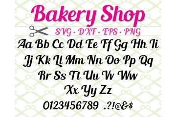 BAKERY SHOP SVG FONT