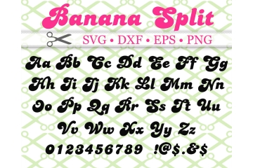 BANANA SPLIT FONT SVG FILES