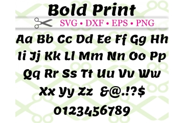 BOLD PRINT SVG FONT