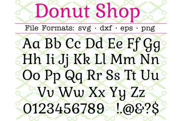 DONUT SHOP FONT SVG DONUT SHOP FONT SVG