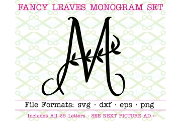 FANCY LEAVES MONOGRAM SVG FONT FANCY LEAVES MONOGRAM SVG FONT