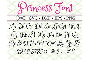 PRINCESS FONT SVG PRINCESS FONT SVG