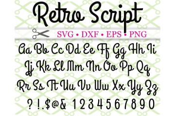 RETRO SCRIPT SVG FONT