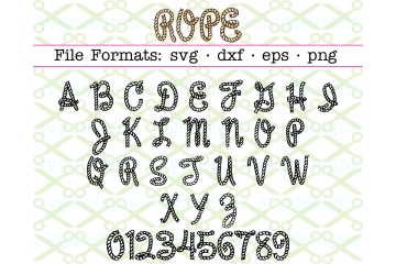 ROPE LETTERS SVG FONT ROPE LETTERS SVG FONT