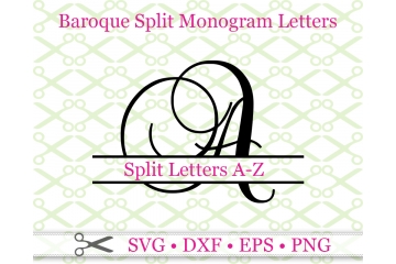 BAROQUE SPLIT LETTER MONOGRAM