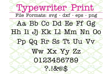 TYPEWRITER PRINT SVG FONT TYPEWRITER PRINT SVG FONT