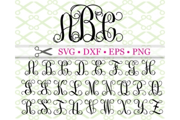 FANCY LETTERS SVG FONT FANCY LETTERS SVG FONT