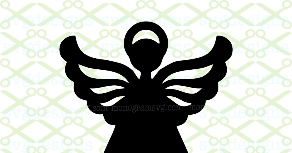 ANGEL STENCIL SVG FILE -Cricut &amp; Silhouette Files SVG DXF EPS PNG | MONOGRAMSVG.COM by SVG Designs