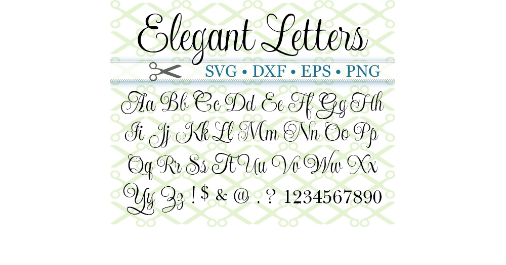 elegant script svg font cricut silhouette files svg dxf client letter