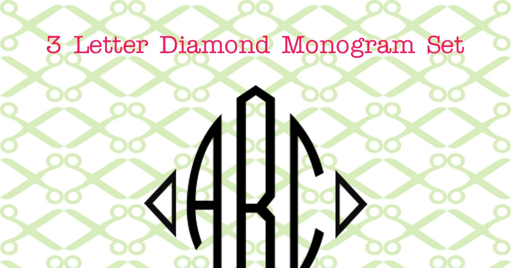 Download DIAMOND MONOGRAM -THREE LETTER MONOGRAM SVG | MONOGRAMSVG ...