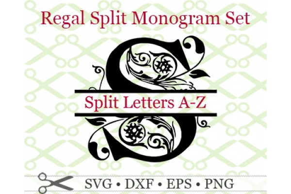 REGAL SPLIT MONOGRAM SVG