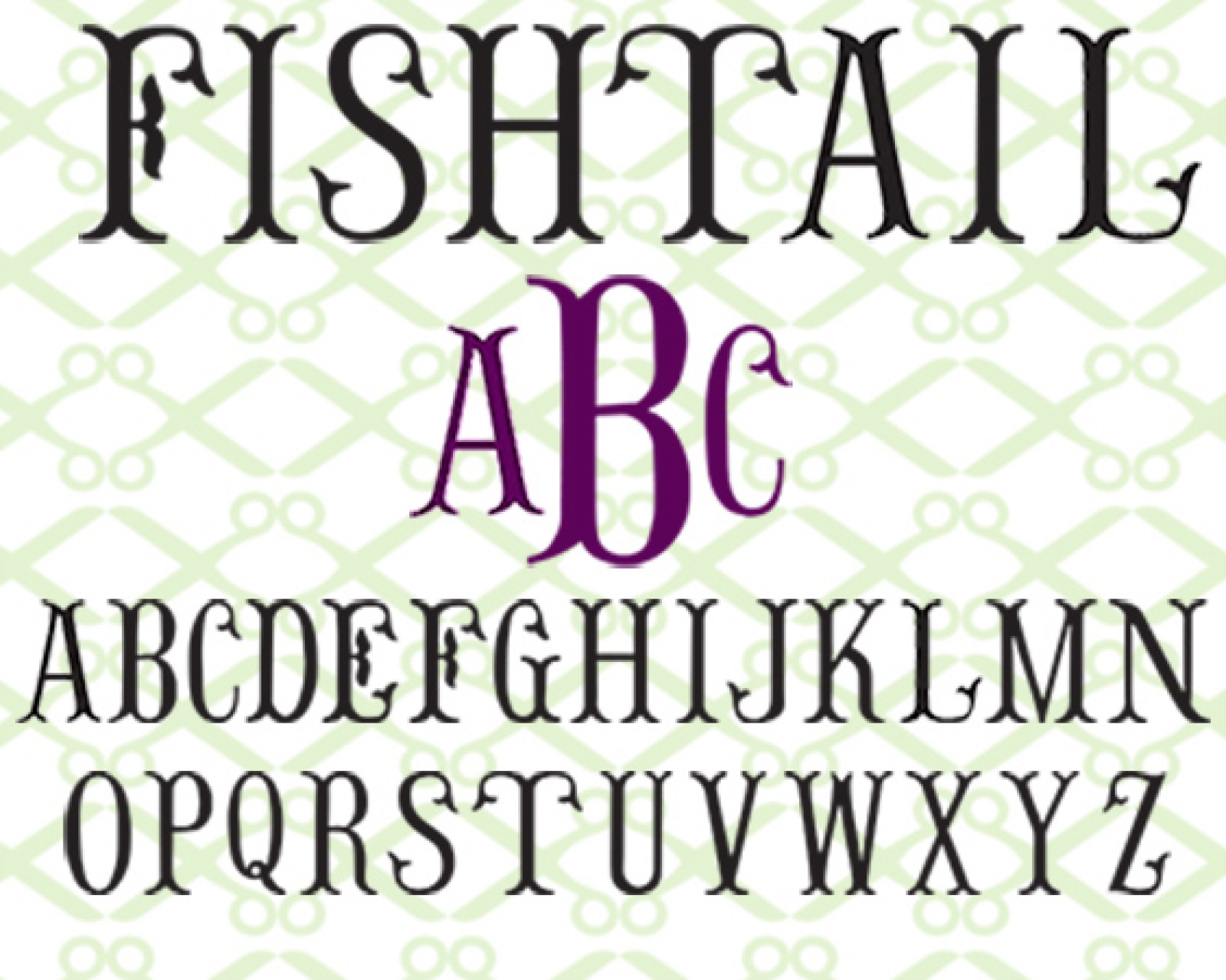 Fishtail Monogram Svg Fishhook Alphabet Svg Monogram - vrogue.co