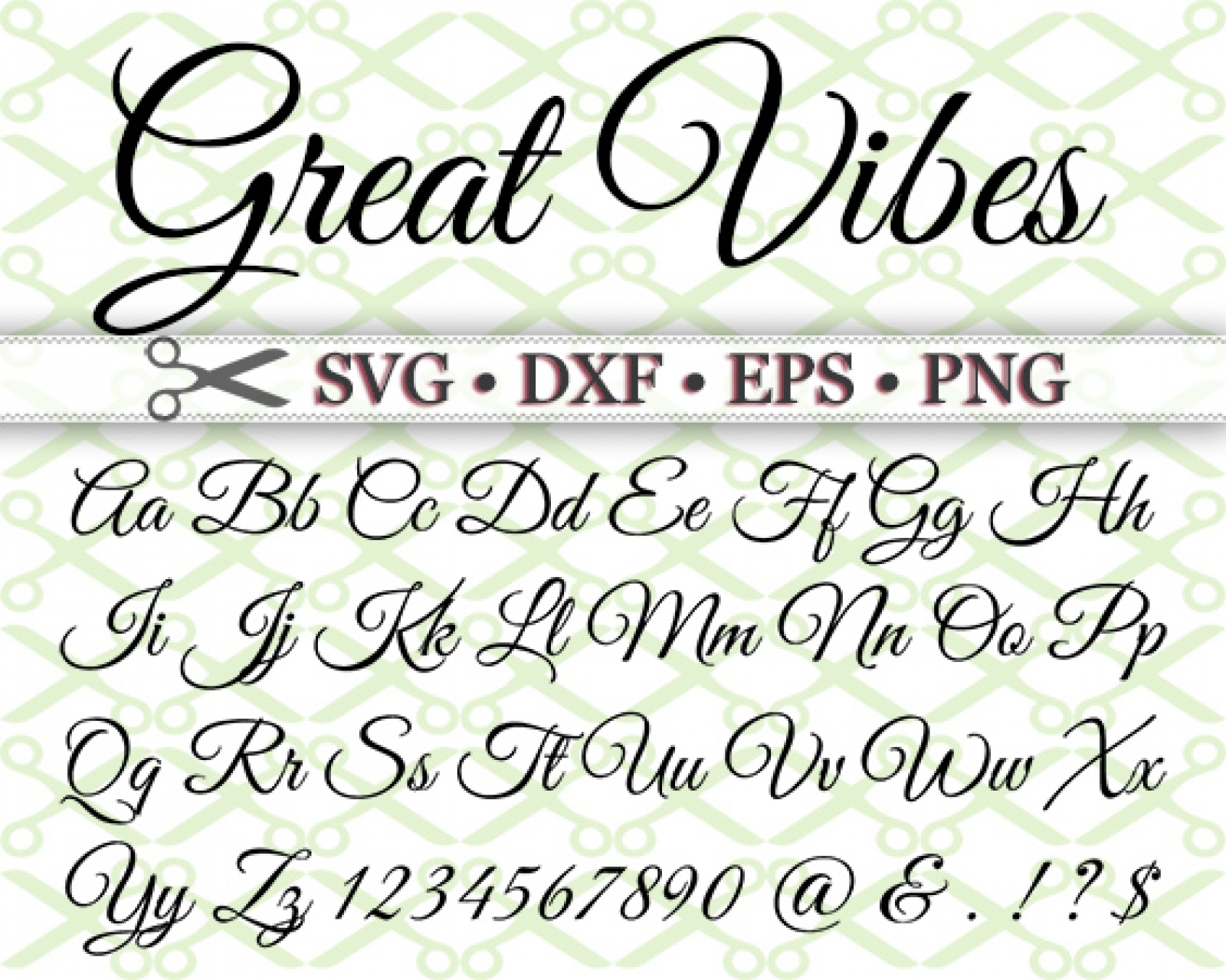 Download ELEGANT SCRIPT SVG FONT-Cricut & Silhouette Files SVG DXF ...