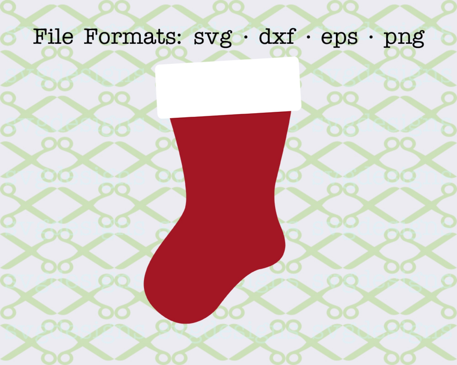 CHRISTMAS STOCKING SVG FILE Cricut & Silhouette Files SVG DXF EPS PNG