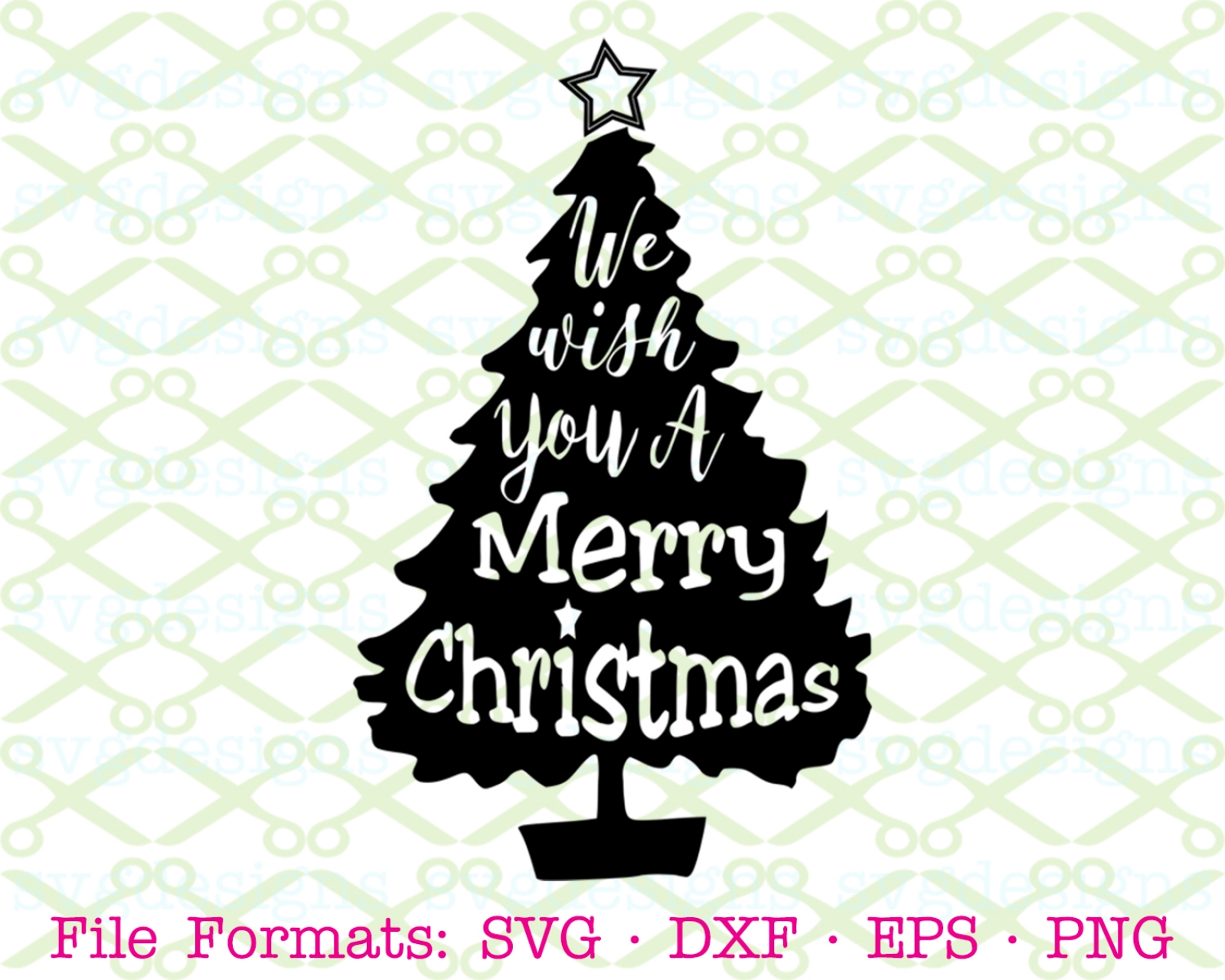 CHRISTMAS TREE SVG FILE Cricut & Silhouette Files SVG DXF EPS PNG