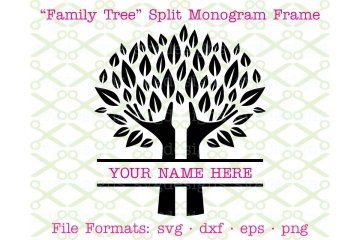 FAMILY TREE SVG SPLIT FRAME