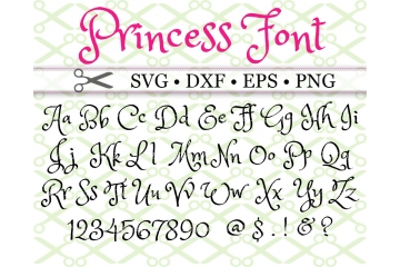 PRINCESS FONT SVG