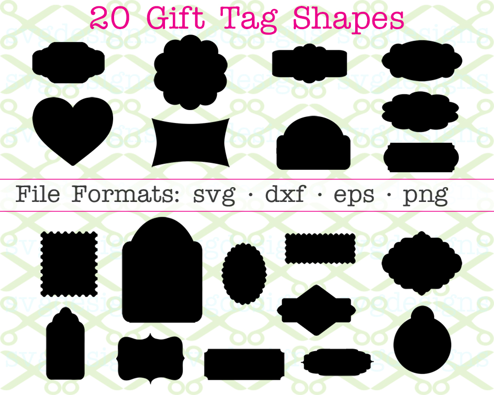 Pretty Tag Shape Gift Tag Shape Free